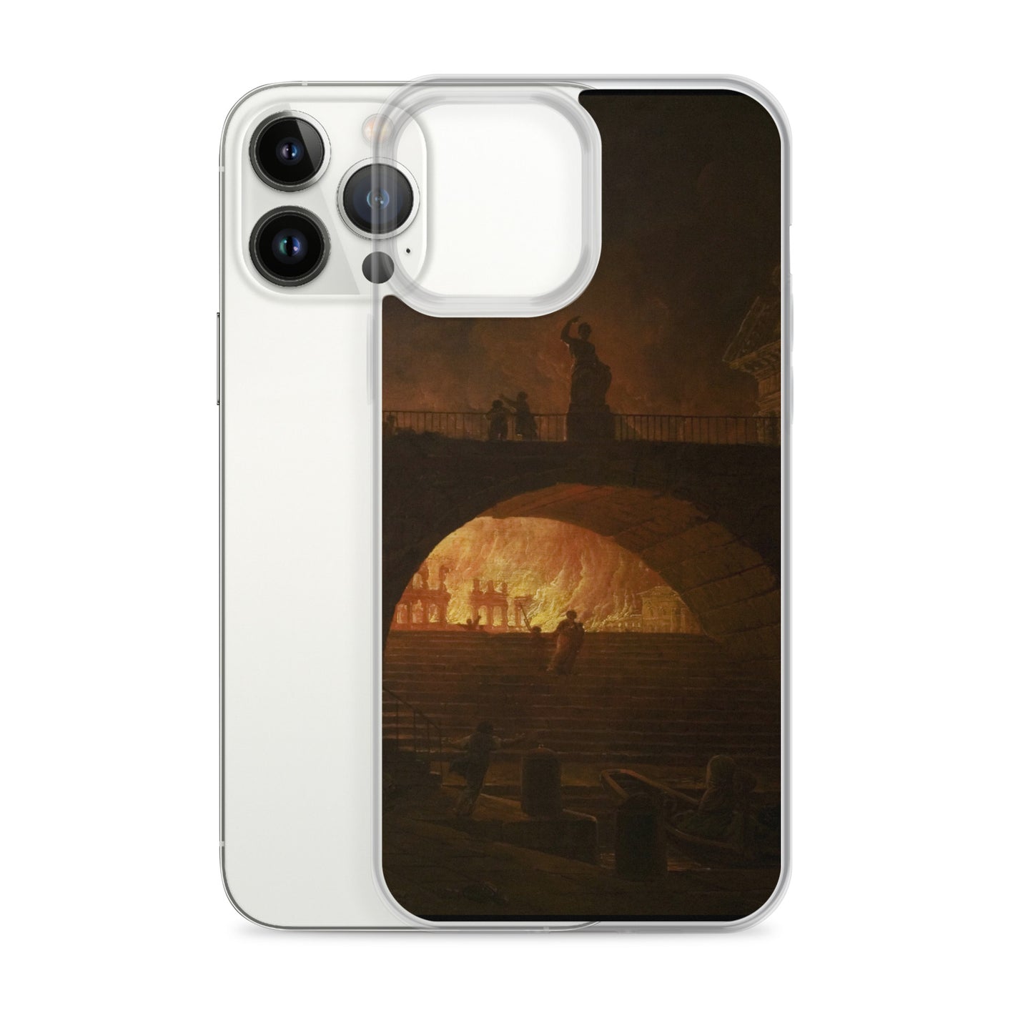 The Fire of Rome - Robert Hubert - C. 1785 - iPhone Case