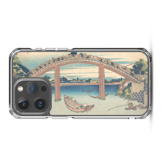 Under the Mannen Bridge at Fukagawa - Hokusaica. 1830–32 - iPhone Case