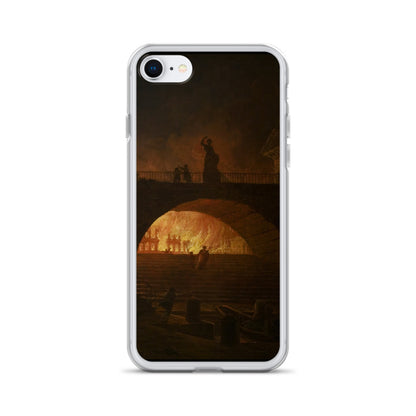 The Fire of Rome - Robert Hubert - C. 1785 - iPhone Case