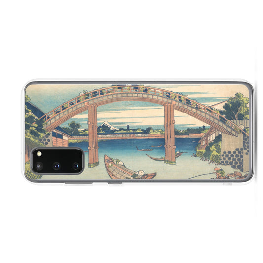 Under the Mannen Bridge at Fukagawa - Hokusaica. 1830–32 - Samsung Case